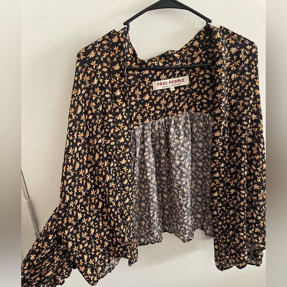 Free People Floral Kimono Cardigan Size Small